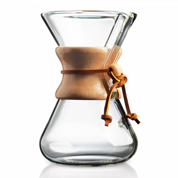 Chemex Filterkaffeekanne ist mundgeblasen